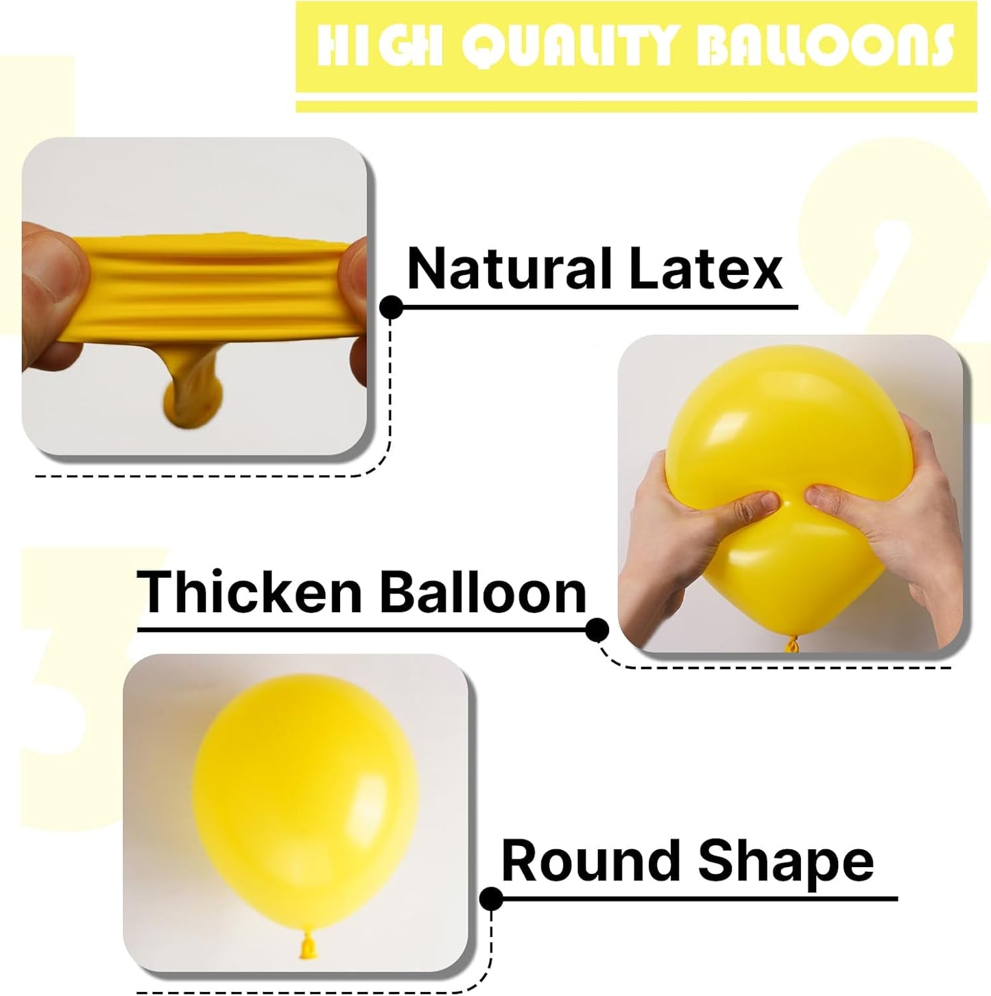 PartyWoo Yellow Balloons 50pcs 5 Inch Small Mini Matte Yellow Latex Balloons for Easter Bee Baby Shower Gender Reveal Engagement Sunflower Graduation Birthday Summer Party Decorations Yellow-Y55