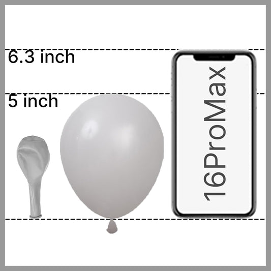PartyWoo Gray Balloons 50 pcs 5 Inch Small Mini Matte Grey Latex Balloons for Baby Shower Gender Reveal Graduation Woodland Wedding Anniversary Elephant Birthday Party Decorations Gray-Y71