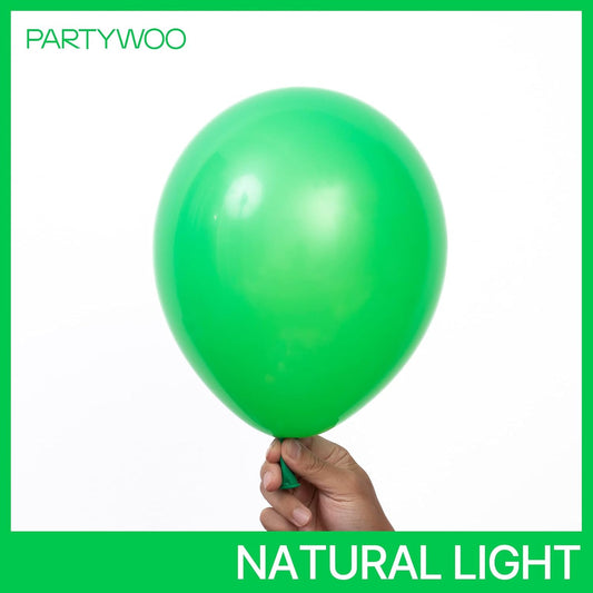 PartyWoo Green Balloons 100pcs 12 Inch Green Latex Helium Balloons for Birthday Baby Shower Graduation Engagement Wedding Dinosaur Jungle Golf Football Baseball Theme Party Decorations Green-Y24