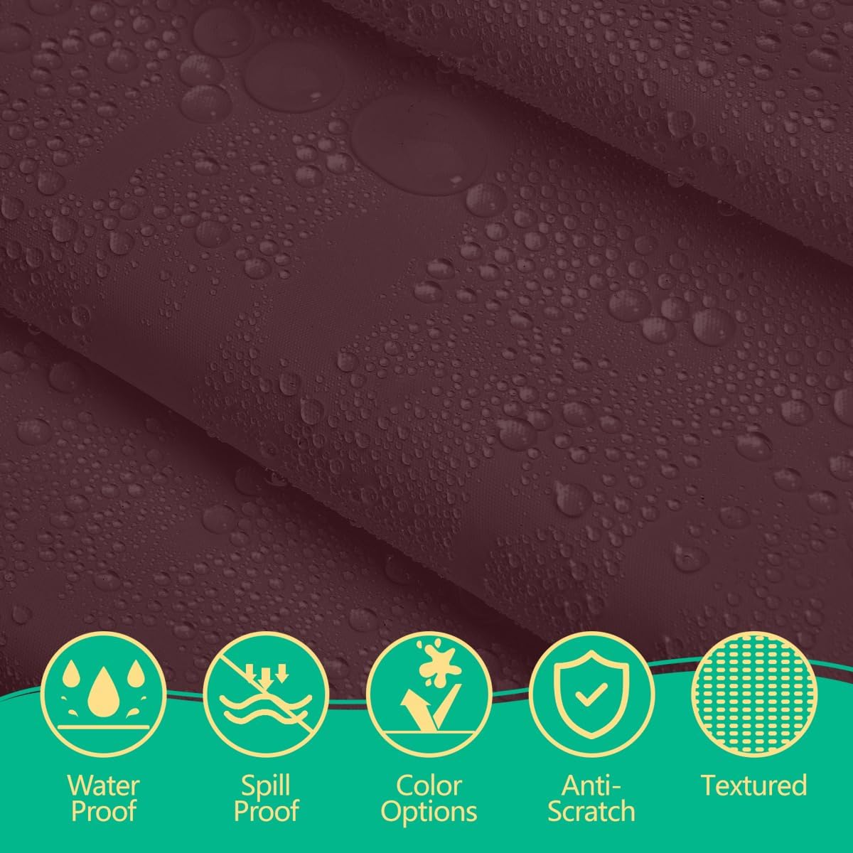 Disposable Burgundy Plastic Tablecloth 54x108 Inch, 10-Count Waterproof Rectangle Table Cover for Events, Catering