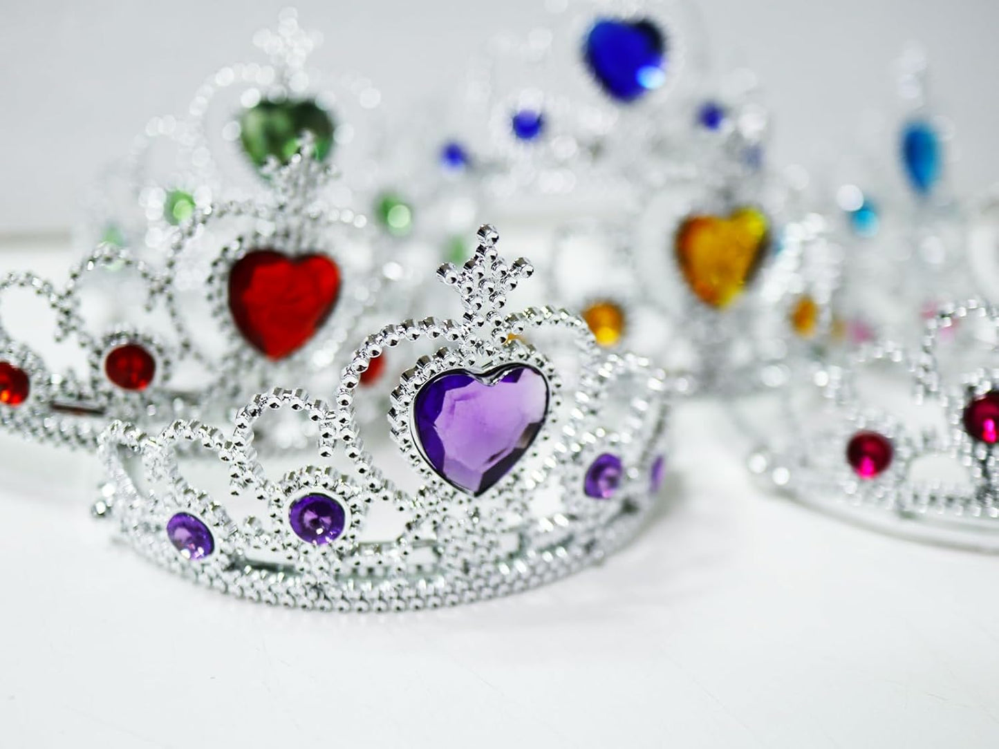 S & E TEACHER'S EDITION 32 Pcs Tiaras Crown Set, Princess Dress Up Costume Party Accessories Costume Xmas Party Favor Plastic Crown for Girls Women Kids