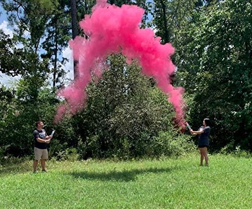 Gender Reveal Surprise - Pink Powder Cannon Bundle - Easy to Use Pink Powder Cannon for Baby Gender Reveal Parties - Includes 8 Balloon Decorations - 16 Inch - 4 Pack