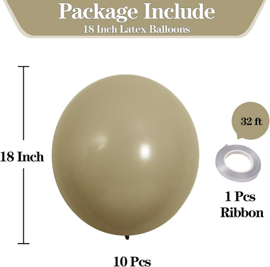 KALOR 18 inch Comellia Balloons, 10pcs Thick Latex Round Helium Balloons for Birthday Family Party Wedding Party Baby Shower Decoration Supplies