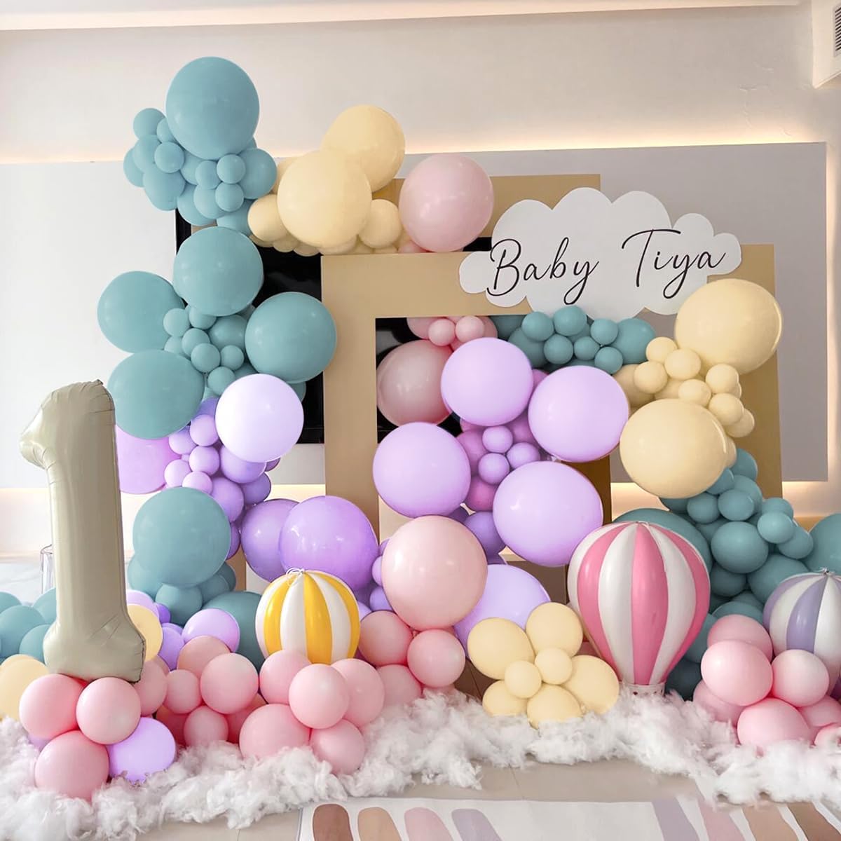 Blue Purple Pink Nude Balloon Garland Arch Kit, 160Pcs Latex Balloons Different Size Balloons 18 12 10 5 inch for Birthday Baby Shower Wedding Bridal Shower Party Decorations