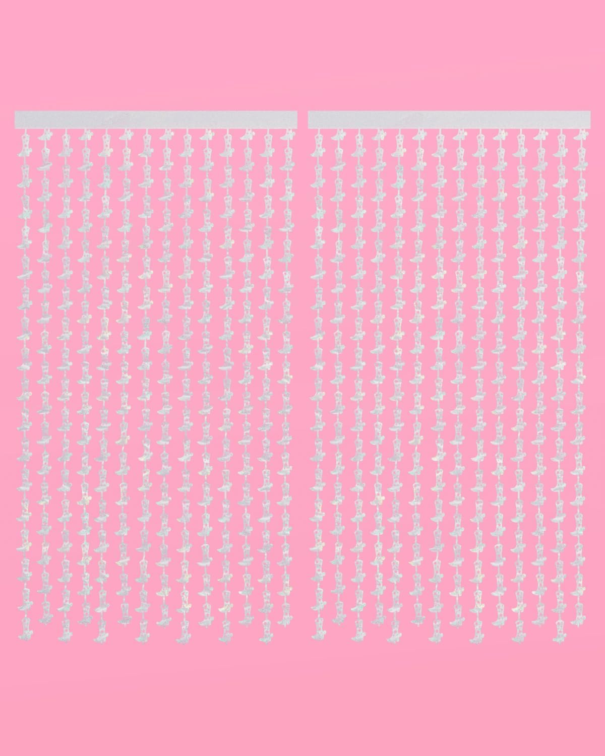 xo, Fetti Cowgirl Boot Iridescent Foil Curtain - Set of 2 | Bachelorette Party Decorations, Cowgirl Birthday Photo Booth, Last Rodeo Backdrop, Nashville, Cow Rodeo Theme, Space Cowboy