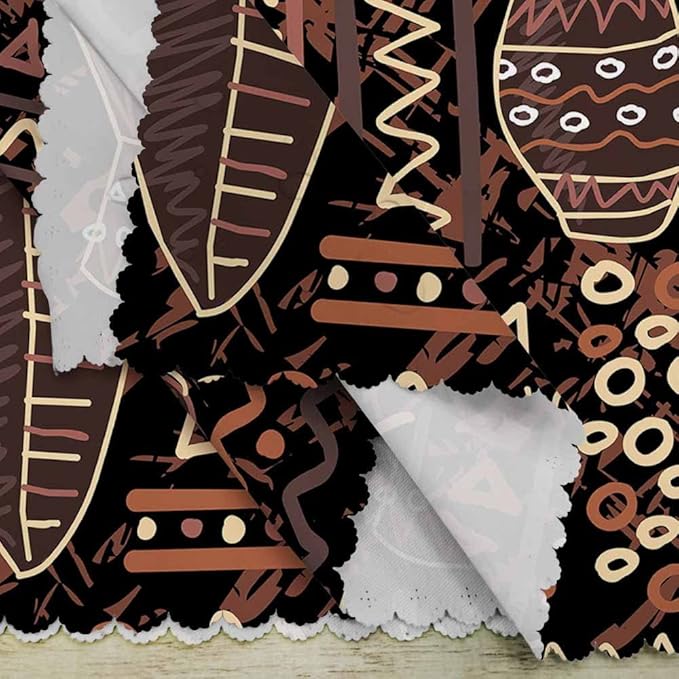 Yibeas Hand Painted Art Drum Cloth Table Napkins Set of 4 African Element Table Decoration Dinner Napkins for Kitchen 18 x 18 inch