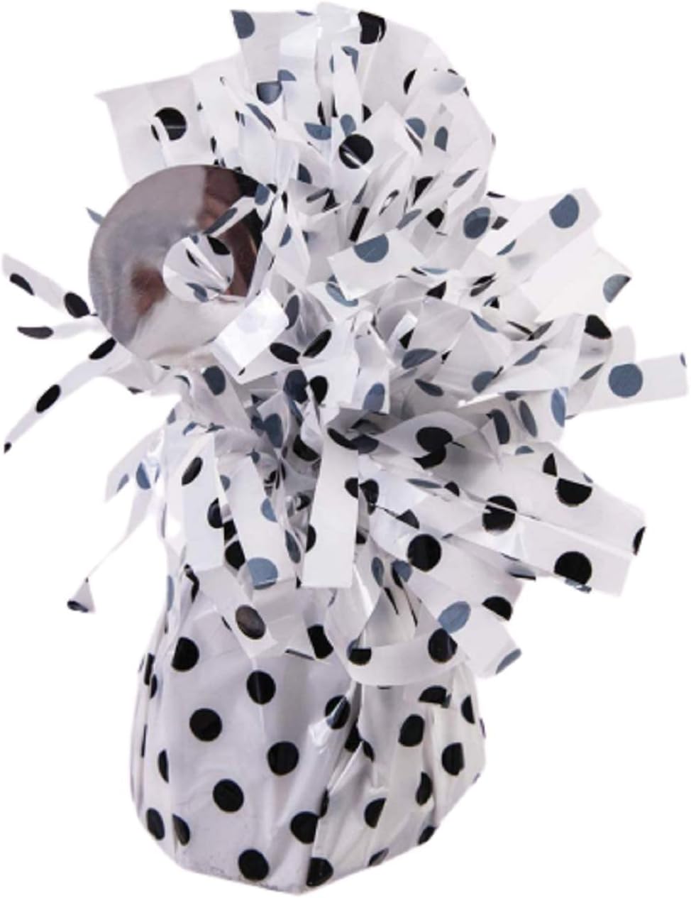 PMU Polka Dot Kisses Balloon Weights - Decorative Balloon Weight for Christmas, Thanksgiving, Birthday, Party Favors, Wedding & Baby Shower - 6oz. White With Black, Pkg/1