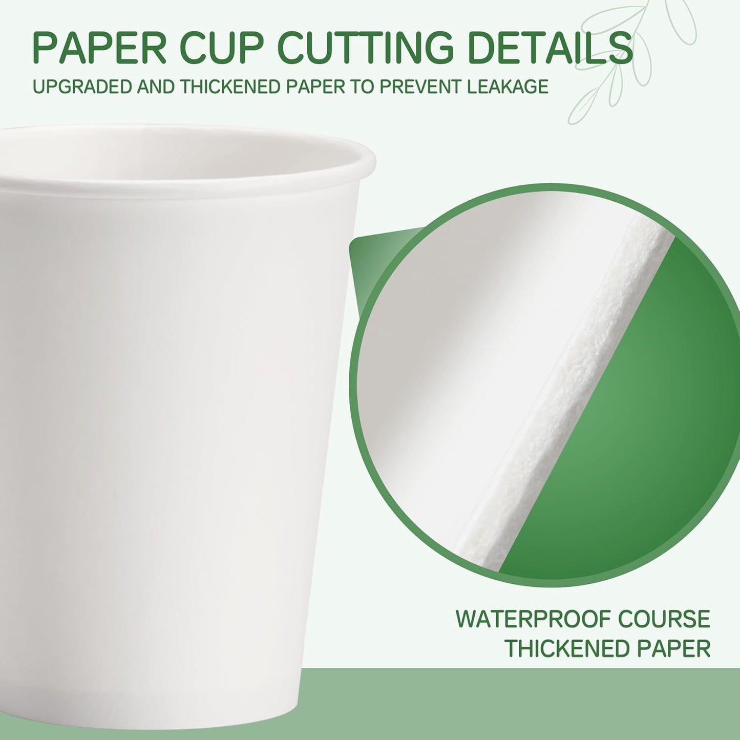 16 oz Coffee Cups with Lids and Sleeves 100 Pack,White Leak-Proof Disposable Coffee Cups for Hot/Cold Beverages, Party Supplies, To-Go Paper Cups for Coffee, Tea, Office, Picnic