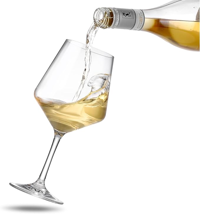 Unbreakable Wine Glasses Set of 6, 16 oz Plastic Wine Glasses with Stem, BPA Free, Reusable Wine Glass for Poolside, Outdoors Camping Picnic Restaurants Home Bar Christmas Unique Gift