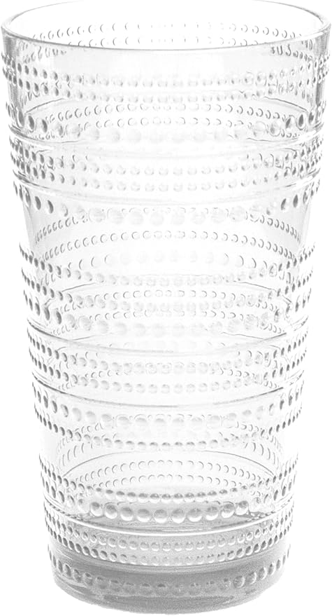 Beaded Jumbo Drinkware, Indoor/Outdoor, Clear, 16 oz., Set of 6