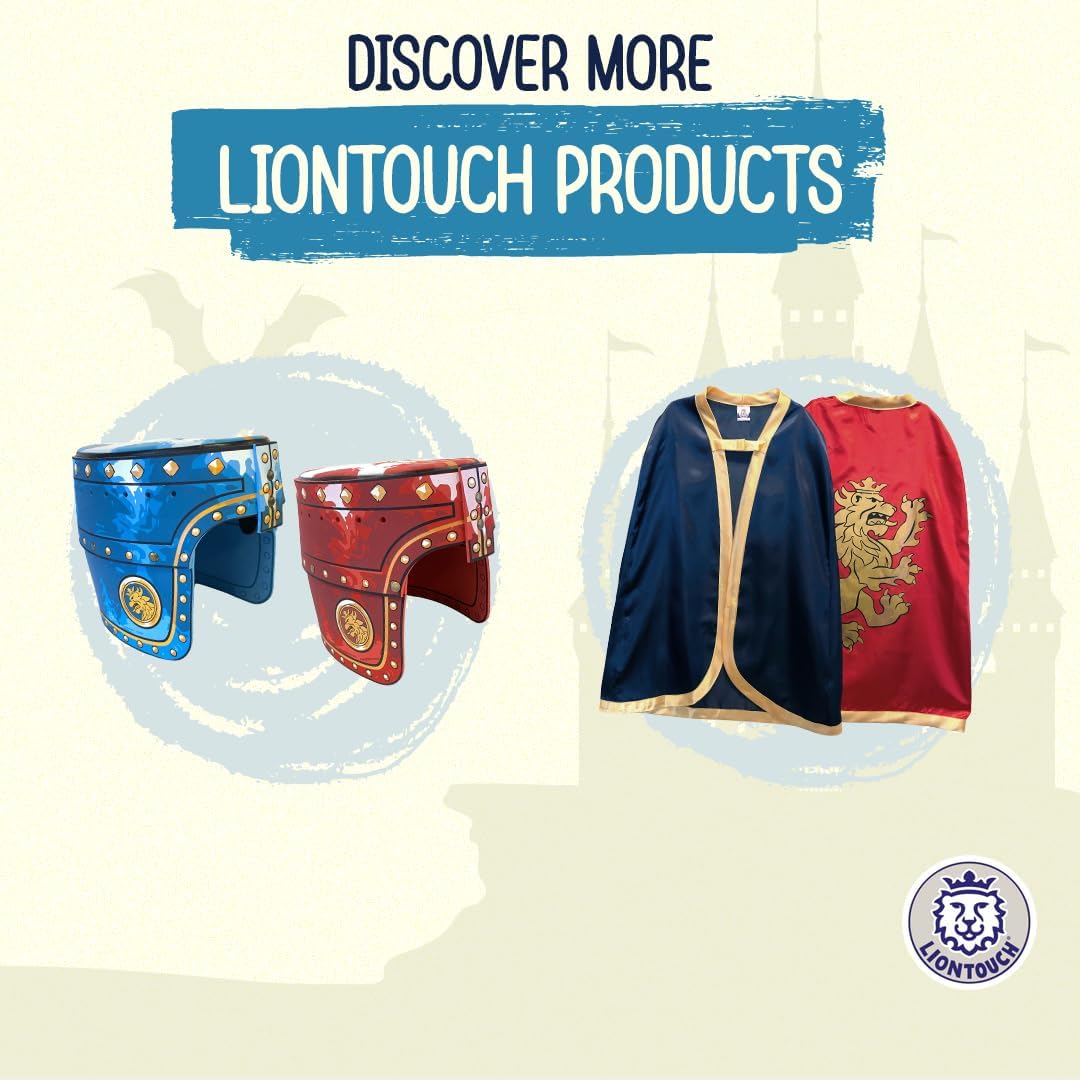 Liontouch - Noble Knight Foam Swords, Shields & Axes, Blue & Red | Playfighting Set for Boys, 3-8 Years | Safe Medieval Toy Weapons & Battle Accessories | Pretend Play, Dress Up & Costumes for Kids