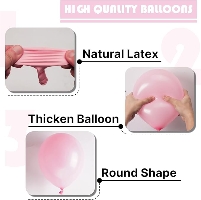 PartyWoo Light Pink Balloons 85 pcs Different Sizes of 18 12 10 5 Inch Pastel Baby Pale Pink Balloon Arch Kit Garland for Baby Shower Valentine's Day Princess Birthday Party Decorations Pink-Q05