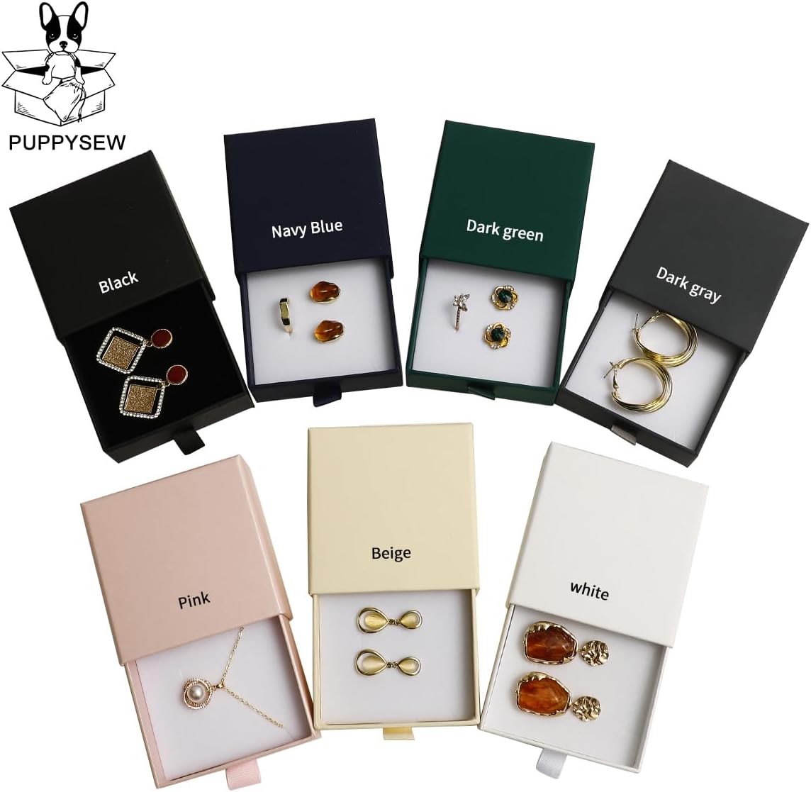 40Pcs Black Small Jewelry Boxes 3.54×3.54×1.26in Cardboard Jewelry Gift Boxes Jewelry Packaging for Small Business for Necklace Ring Bracelet Earring Display Box