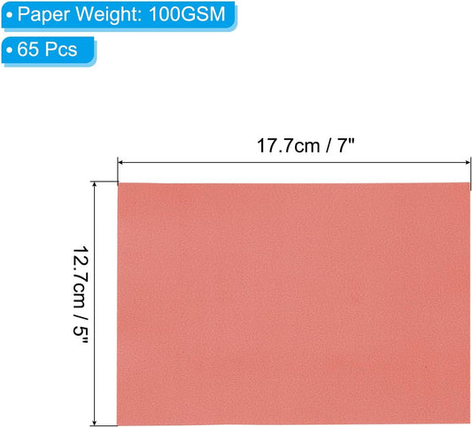 PATIKIL 65 Sheets Vellum Paper 5x7, Vellum Paper Printable Translucent Paper 100GSM for Invitations Printing, Red