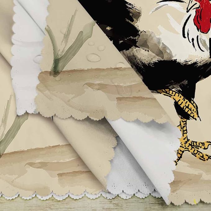 Yibeas Rooster Cloth Napkins Set of 4 Soft Chinese Ink Painting Black Feathers Chicken Male Cock Washable and Reusable Dinner Napkins for Weddings Parties 18 x 18 inch