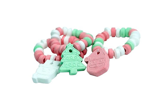 Christmas Candy Bracelets – Holiday Themed Candy for Kids – Bulk 24 Count Individually Wrapped Santa, Snowman, Christmas Tree Bracelets – Stocking Stuffers, Classroom Treats, Exchange Gifts, Xmas Party Favors, Goodie Bag Fillers