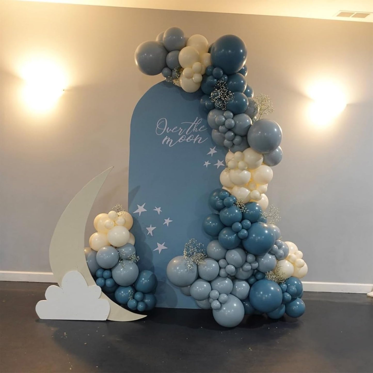 Blue Balloons 12 Inch, 50 Pcs Pale Aqua Blue Balloon Muted Dusty Blue Latex Balloons Matte Retro Powder Light Blue Helium Balloons for Birthday Boho Baby Shower Bachelorette Party Decorations