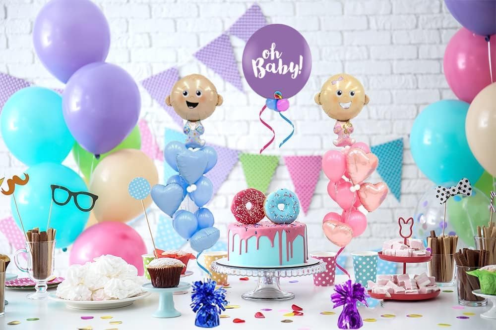Metallic Balloon Weights, Birthday Party Favors, Novelty and Gag Gifts, 5.5" Inches, 6-Pack (Multicolor)