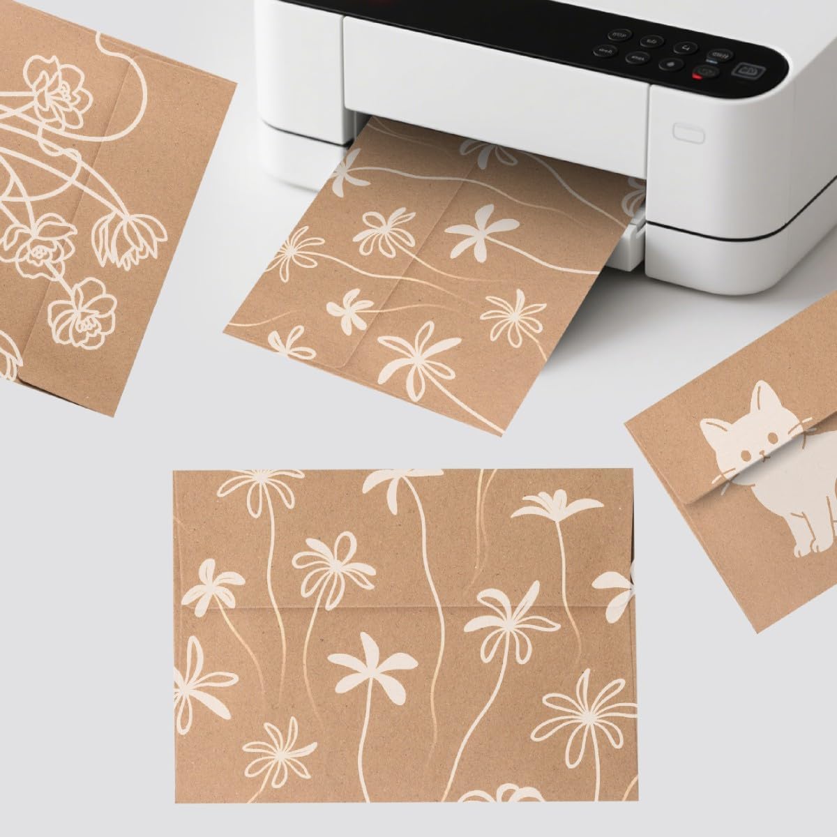 Keketer A4 Kraft 4x6 Envelopes 70 Pack Self - Seal, for 4x6 Cards, Weddings, Invitations, Baby Shower 4.25 x 6.25 Inches