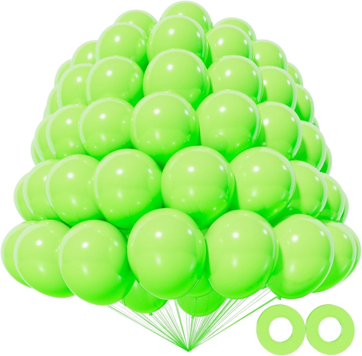 KAWKALSH 200pcs Light Green Balloons 5 Inch, Small Mini Latex Balloons for Party Birthday Baby Shower Anniversary Festival Arch Garland Decoration