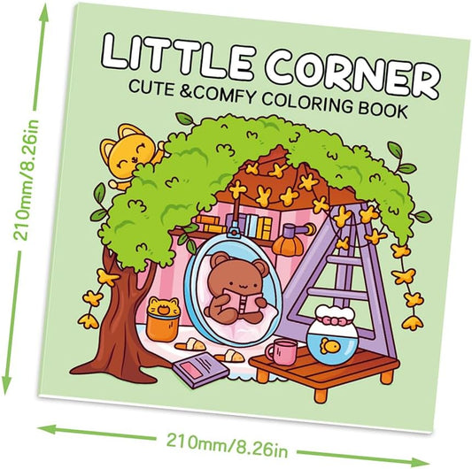 Adorable Coloring Book for Kids Ages 4–8: 40 Unique Single-Sided Pages to Prevent Bleed-Through | Thick Paper for Markers & Crayons | Screen-Free Learning Fun & Family Creative Gift (Little Corner)