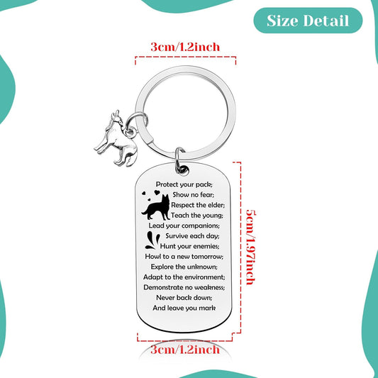 Baipilu Wolf Lover Gifts for Women Wolf Gift for Men Keychain Animal Lover Gifts Inspirational Gifts for Women Men Wolf Themed Gifts Wolf Gifts for Wolf Lover Graduation Christmas Birthday Gifts