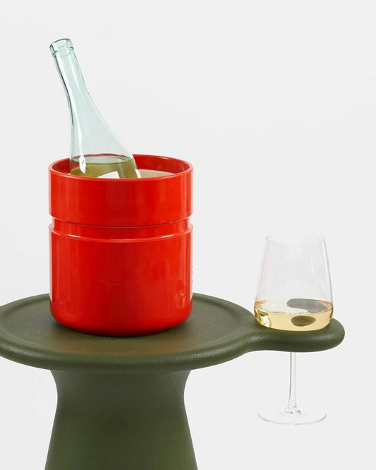 Asti Ice Bucket | Hellerware | Sergio Asti (Red Orange)