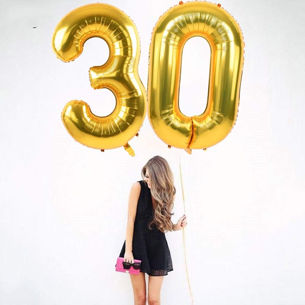 TONIFUL 40 Inch Gold Large Numbers Balloon Birthday Party Decorations, Foil Mylar Big Number Balloon Digital 70 for 70th Birthday, 70th Anniversary, Graduation Ceremony Photo Shoot