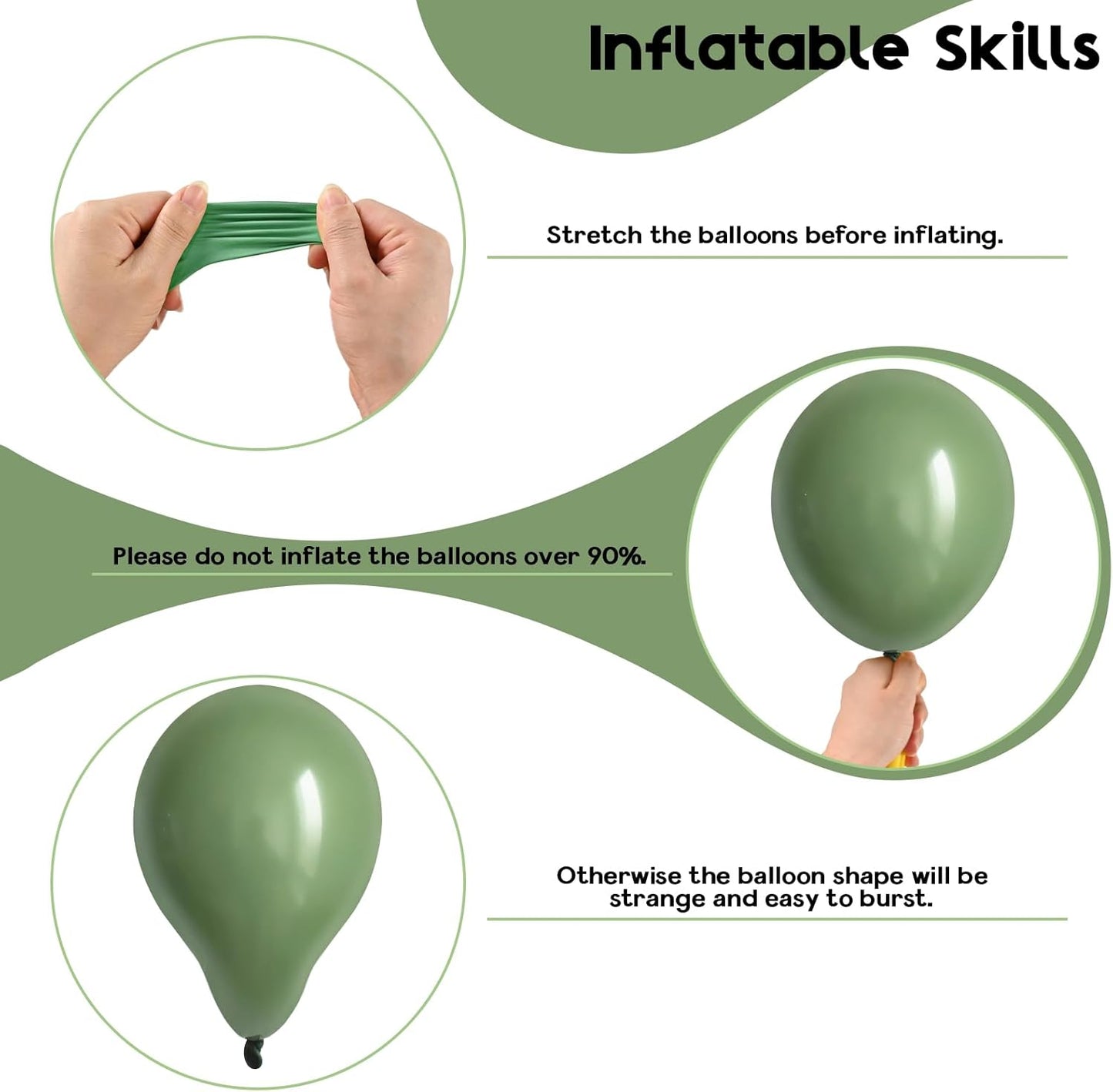 Green Blue Balloons Sage Beige Gold Balloons Jungle Woodland Party Decorations Dusty Blue Green White Balloon 60pcs 12inch Latex Balloons Gold Confetti Helium Safari Wild One Dino Birthday DIY