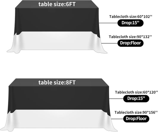 Cupuamon Rectangle Tablecloth 90x156 inch Washable Polyester Fabric Table Cloth for Wedding Party Dining Banquet Decoration(90x156, White)
