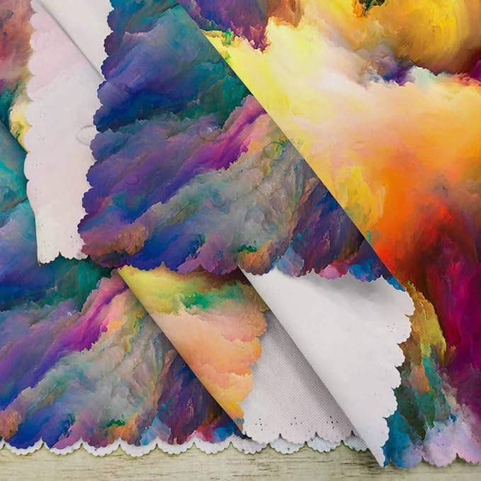 Yibeas Color Explosion Series Cloth Napkins Dinner Table Napkins Imagination, Creativity and Art Washable Reusable Napkins Set of 4 Home Holiday Party Wedding 18 x 18 inch
