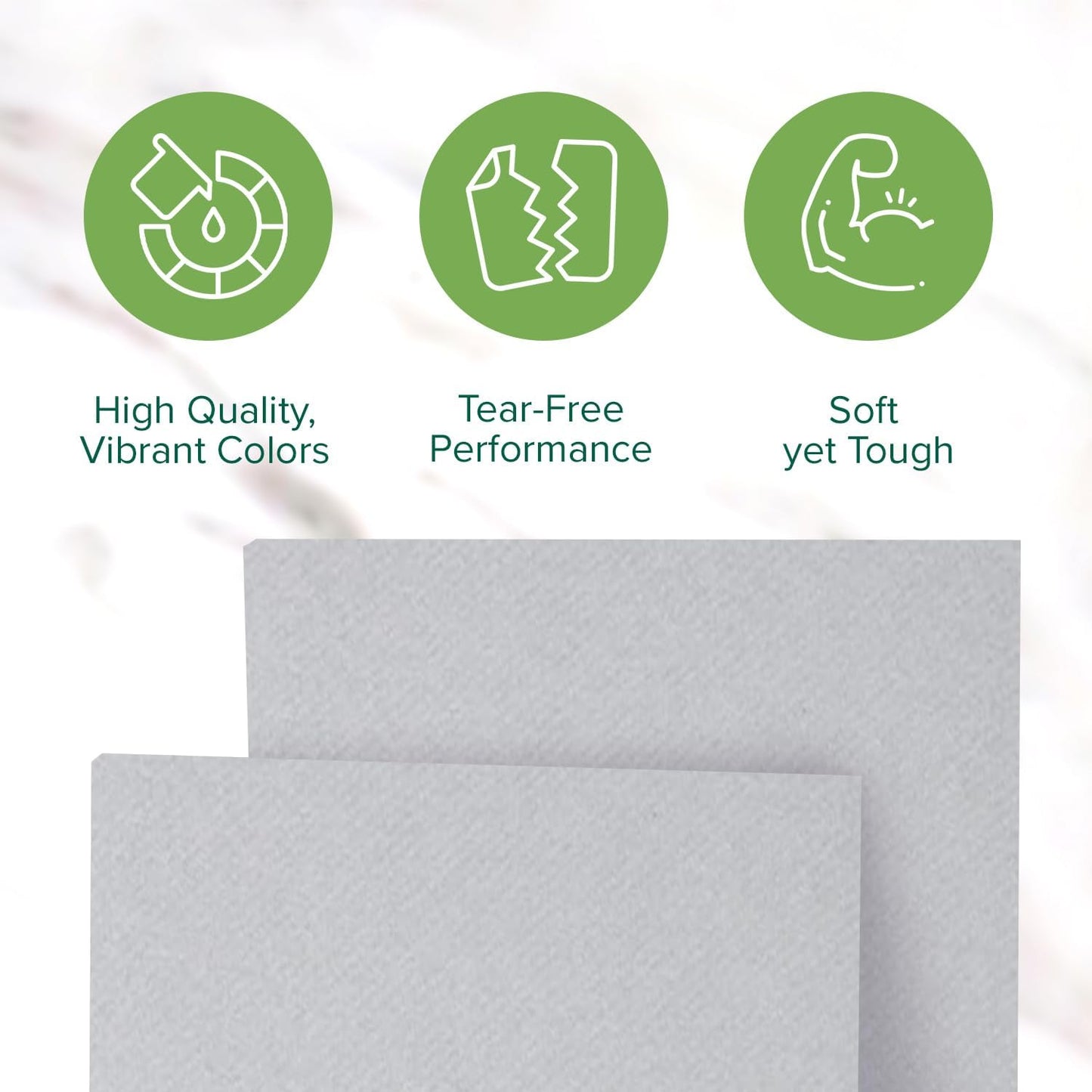 SimuLinen Silver Beverage Napkin - Disposable and Absorbant - Party Napkin/Cocktail napkins - Pack of 100