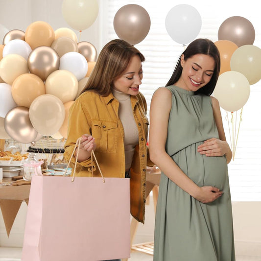 Patimate Beige Blush Neutral Balloons Set, 50 pcs 12 inch Metallic Champagne Blush Beige Sand White Latex Balloons Kit for Bridal Shower Bachelorette Teddy Bear Baby Shower Wedding Party Decorations