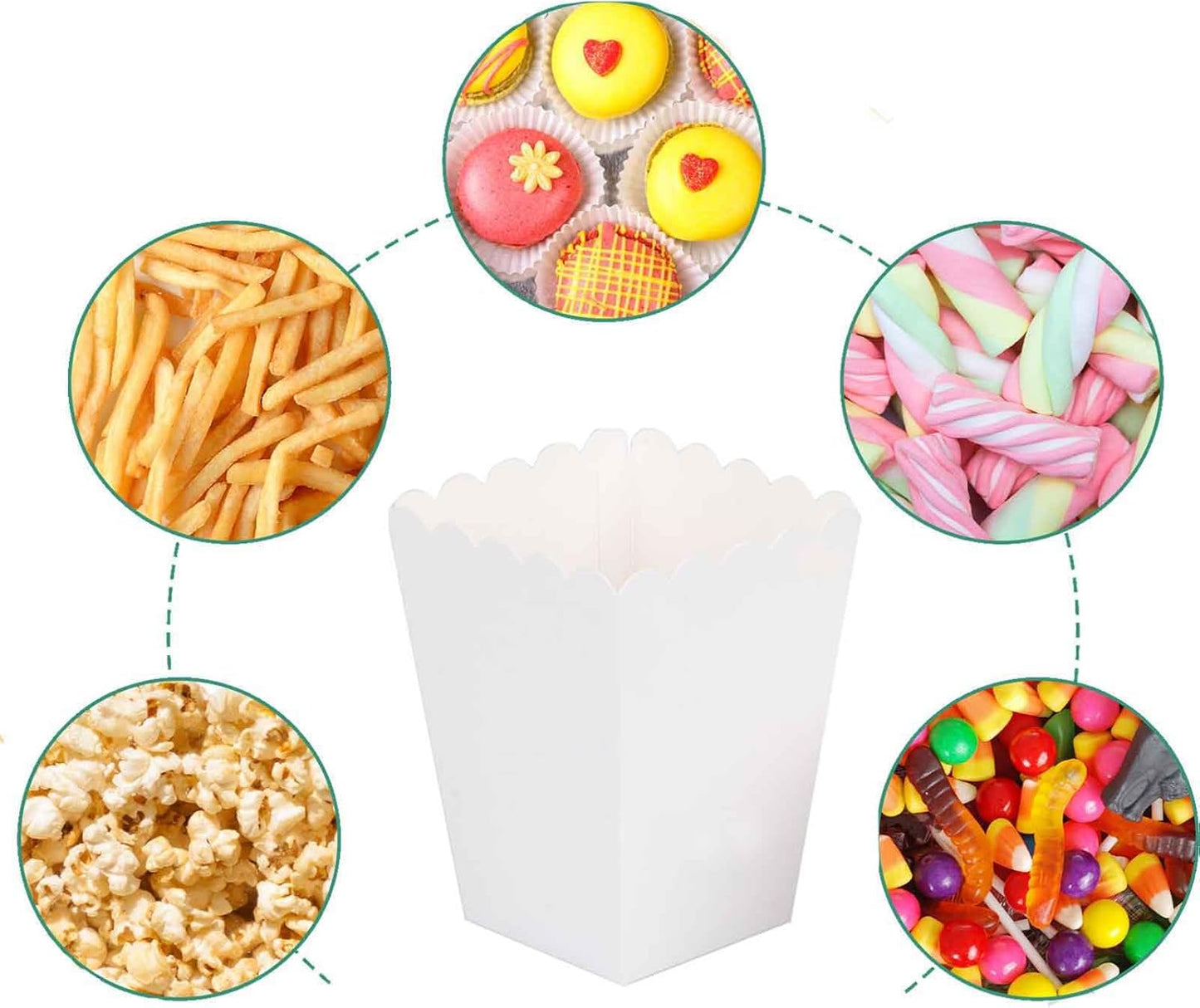 We Moment Rose gold Popcorn Boxes Cardboard Container For Party Supplies,Pack of 36