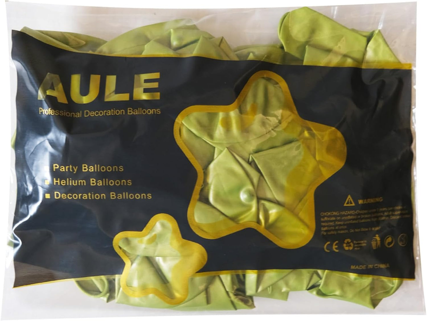 AULE Metallic Lime Green Balloons 5 inch 50 Pcs Neon Green Latex Balloons Chrome Helium Shiny Thicken Balloon Perfect Party Decoration for Wedding Birthday Baby Shower Graduation Christmas Carnival