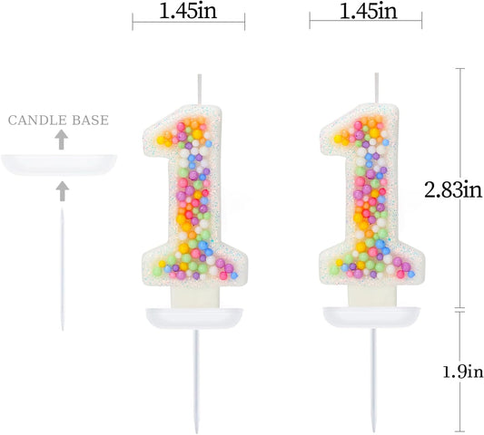 11th Birthday Candle for Cake, Colorful Macaron Numeral Candles for Boys/Girls, Theme Birthday Party Cake Decorations, Cake Topper for Birthday Party Supplies (Number 11)