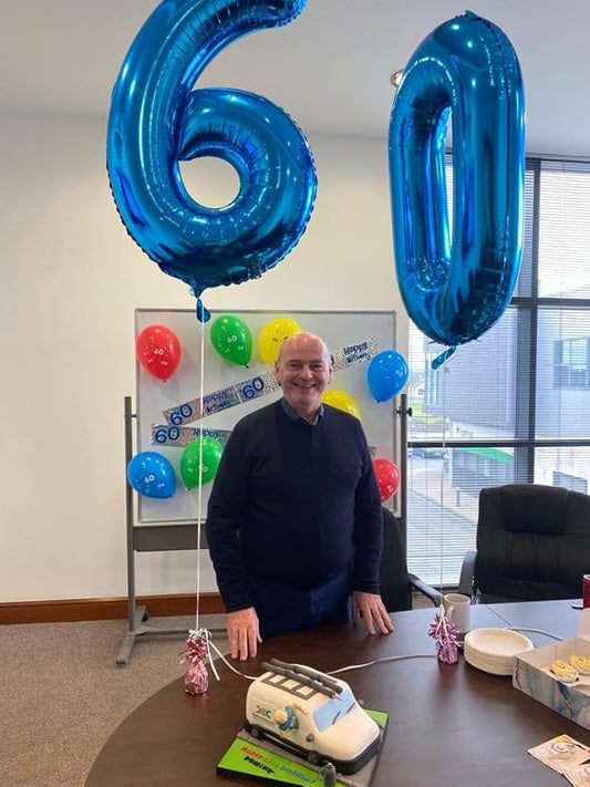 Metallic Blue Number 5 Balloon 40 Inch, 5th Birthday Party Decorations for Children, Giant 5 Foil Balloon for Party Supplies