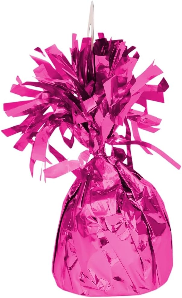Magenta Foil Balloon Weight (4.5" x 2.25") 1 Count, Adorable Party Essential For Parties & Events