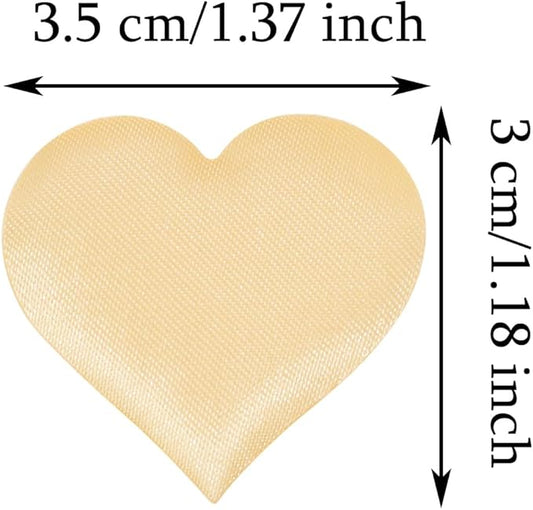 ONLYKXY 200Pcs 3.5cm Big Sponge Confetti Decor Glitter Flower Heart Shape Petals Table Decoration for Wedding Party Valentine's Day Scatter Ponge Petal Confetti (Champagne)