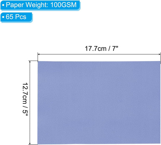 PATIKIL Vellum Paper 65 Sheets 5x7, Navy Blue Translucent Vellum Paper Printable 100GSM for Invitations Printing