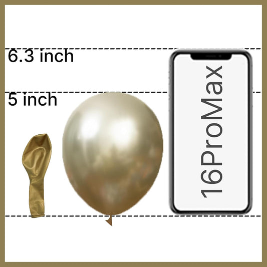 PartyWoo Metallic Desert Gold Balloons, 50 pcs 5 Inch, for Balloon Garland Arch, Party Decorations, Birthday, Wedding, Gold-G128
