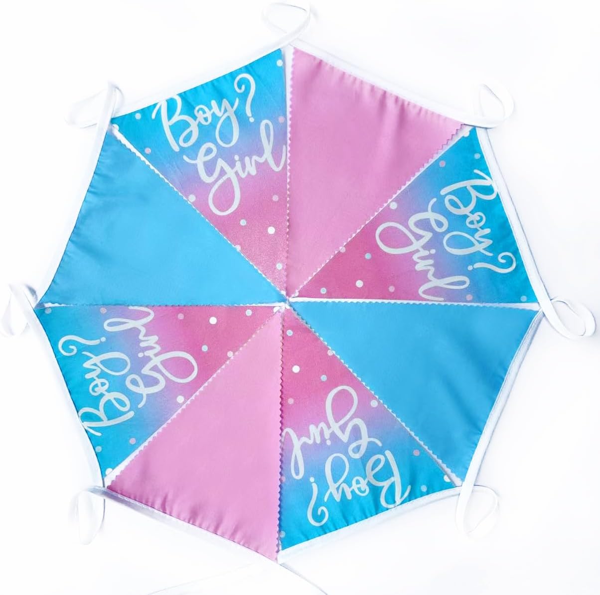 32Ft Gender Reveal Party Decorations Pink Blue Boy or Girl Pennant Banner Fabric Triangle Flag Garland Streamers for Boy or Girl Gender Reveal Baby Shower Pink Blue Birthday Garden Decor Supplies