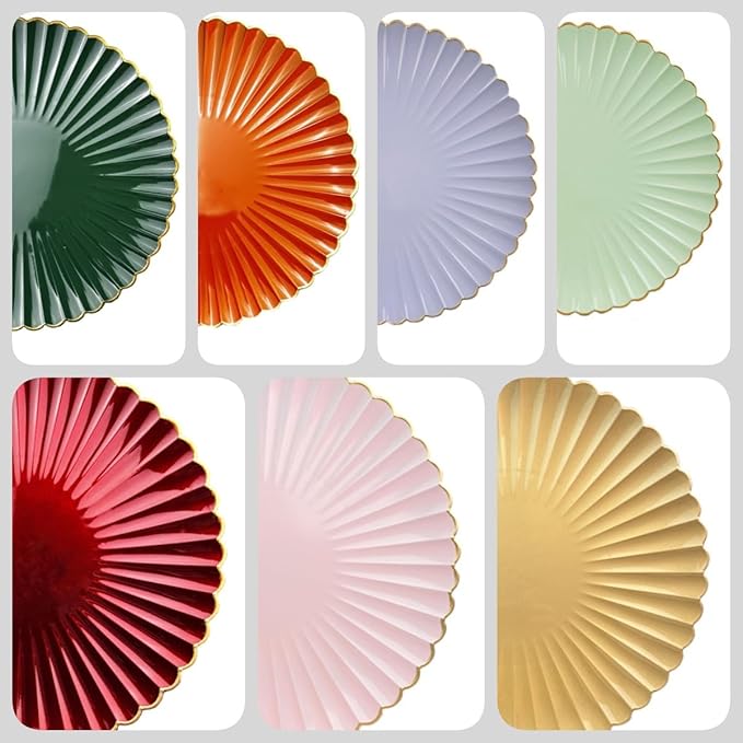 Pink Chargers for Dinner Plates, 13 Inch Plastic Charger Plates, Decorative Chargers for Wedding Party, Tabletop Decor. (Set of 6)