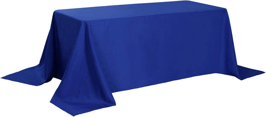 Rectangle Tablecloth 90x156 inch Washable Polyester Fabric Table Cloth for Wedding Party Dining Banquet Decoration(90x156, Royal Blue)