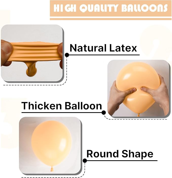 PartyWoo Nude Balloons 140pcs Different Sizes of 18 12 10 5 Inch Apricot Boho Fall Neutral Balloon Arch Kit Garland for Graduation Birthday Boy Baby Shower Theme Party Decorations Brown-F05