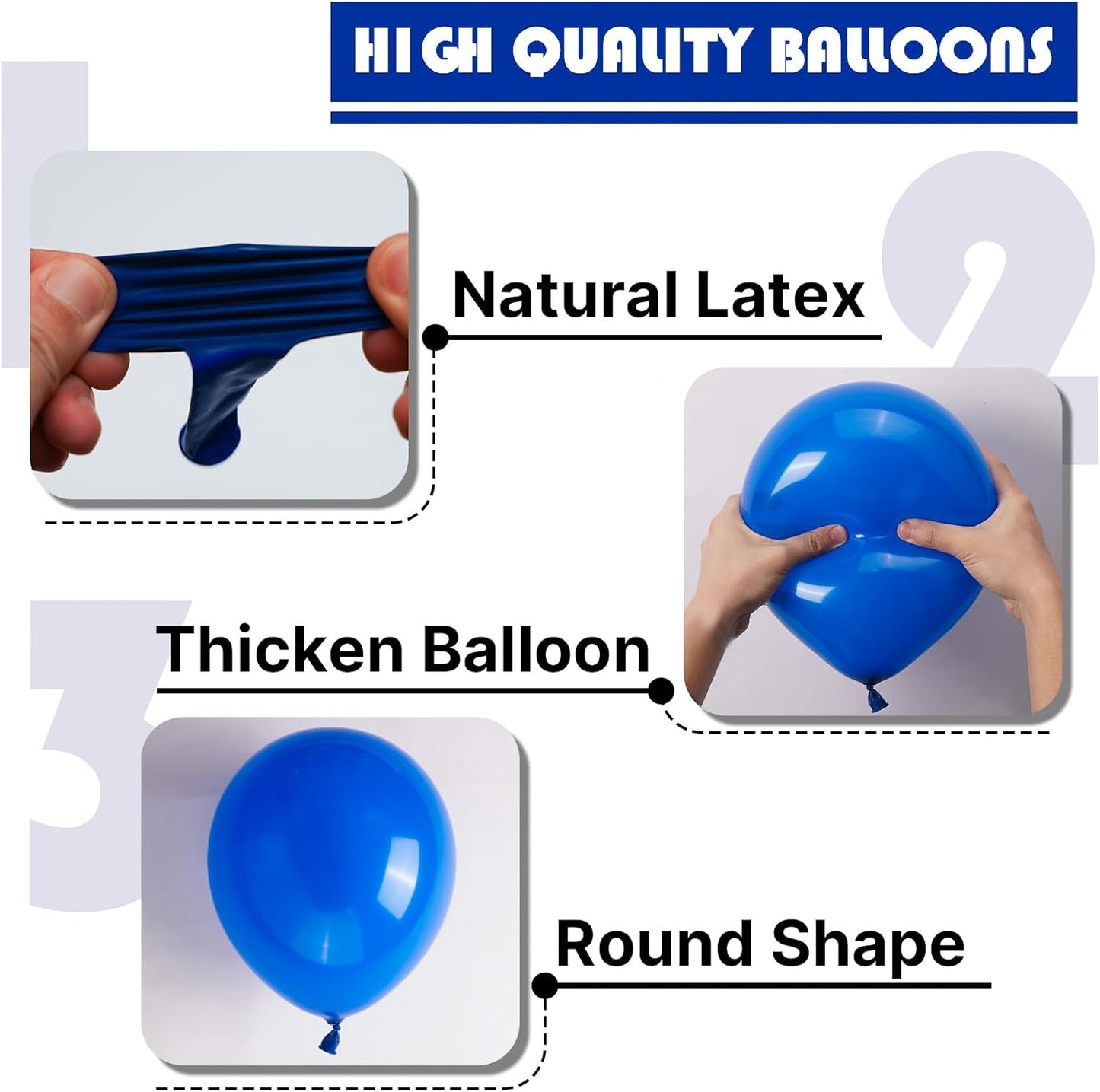 PartyWoo Royal Blue Balloons 100pcs of 5 Inch Dark Blue Latex Balloons for Wedding Baby Shower Gender Reveal Anniversary Graduation Under The Sea Men Birthday Bachelorette Party Decorations Blue-Y5