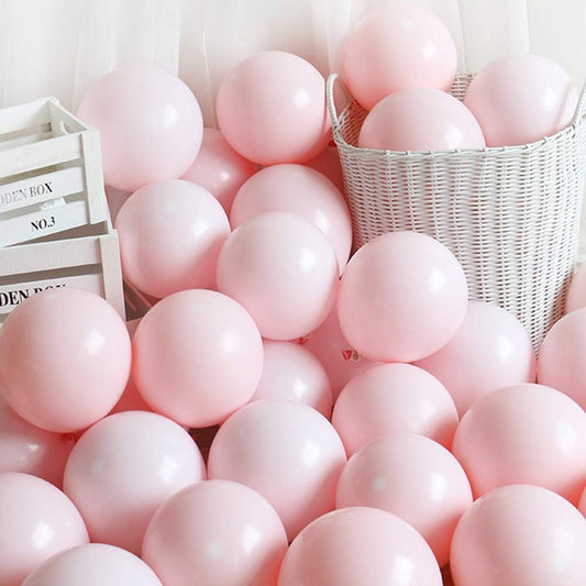 BEISHIDA 200 Pcs 5 Inch Pastel Pink Balloons Small Baby Pink Balloons Mini Light Pink Macaron Party Latex Ballons Round Baloons for Birthday Wedding Bridal Baby Shower Anniversary Party Decorations