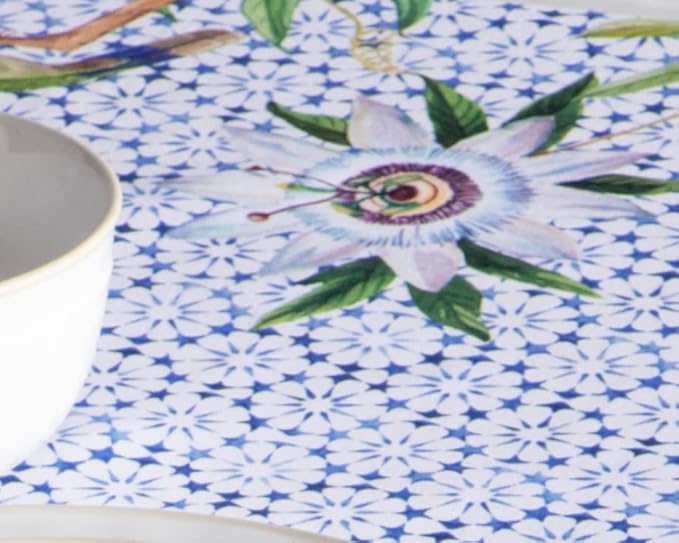 Maison d' Hermine Table Cloth Rectangle Table 100% Cotton 60 x 120 Inches Tablecloth Reusable Decorative for Dining Room Farmhouse Home Valentines Day Decorations Spring Summer - Passiflora