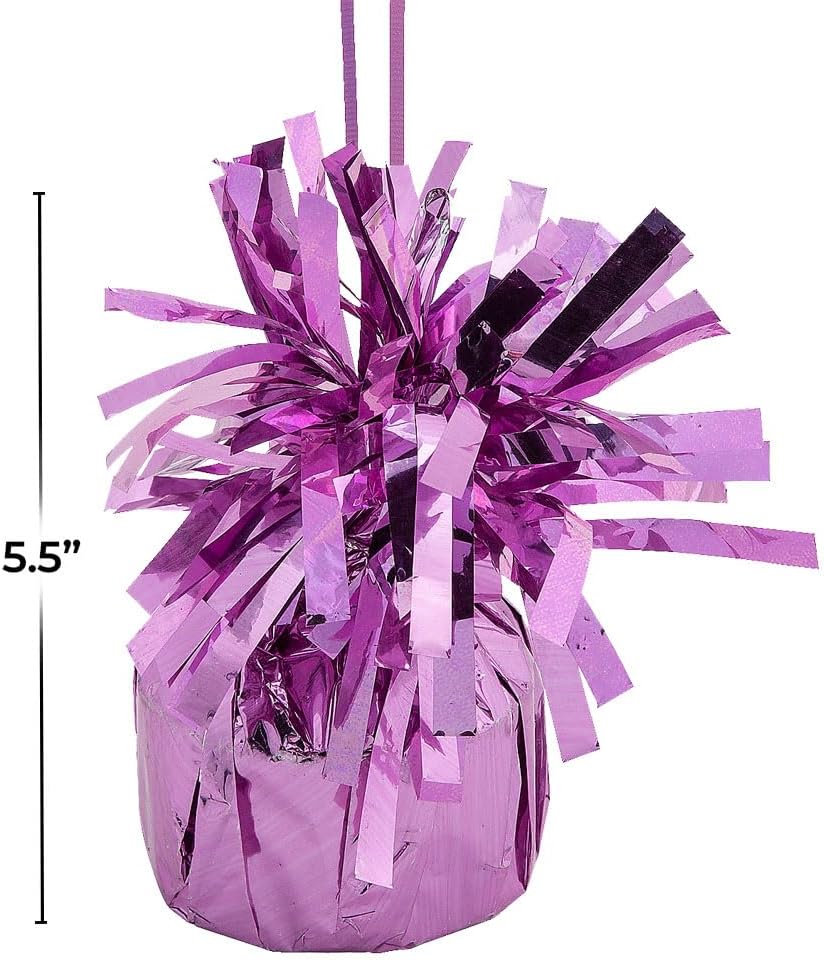Pink Metallic Balloon Weights - 12 Pieces