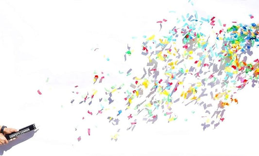 Legend & Co. 12 inch Confetti Cannons Multicolor | Biodegradable Confetti & Air Powered | Launches 20-25ft | Celebrations, New Year's Eve, Birthdays and Weddings (5 Pack)